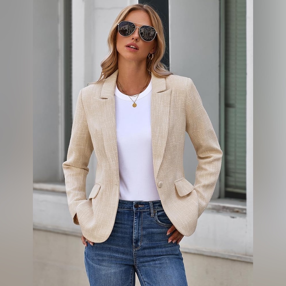 ⭐️ J. Crew Gold Metallic Linen Blazer (4)